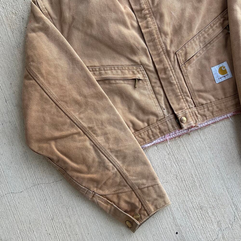 Carhartt brown cropped Detroit style work wear jacket - Picture 2 of 9